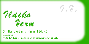 ildiko herm business card